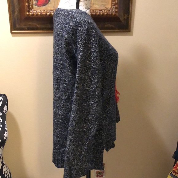 🐾Crew neck soft tweed HiLo hem scottie dog relief winter holiday sweater - Picture 4 of 10